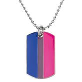 Bisexual Pride Tag Necklace